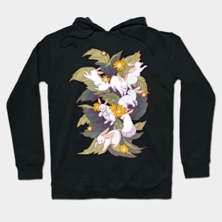 Rabbits in the grass Hoodie